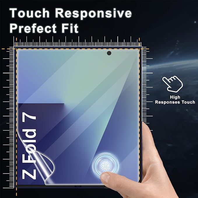 9 Pack for Samsung Galaxy Z Fold 7 Screen Protector, 3 Pac Inside Soft Film + 3 - Image 3