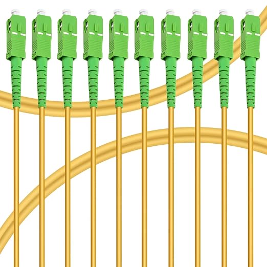 10Pack - 5m SC/APC to SC/APC Fiber Optic Internet Cable, Single Mode Patch Cable by Bangun