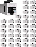 40 Pack Cat 6 Shielded Keystone Coupler, Cat6 Keystone Jacks Female to Female by VANDESAIL