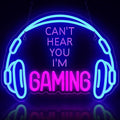 Gaming Neon Sign, Large Bright and Dimmable Colored LED Headset Gamer Neon by ReyeeInc