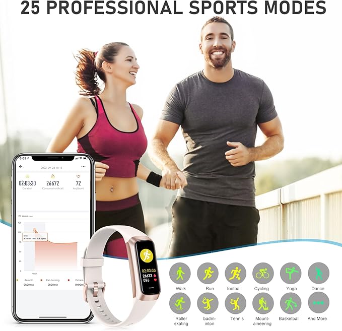 Fitness Tracker with 24/7Heart Rate, Blood Pressure, Sleep Tracking, Activity - Image 5