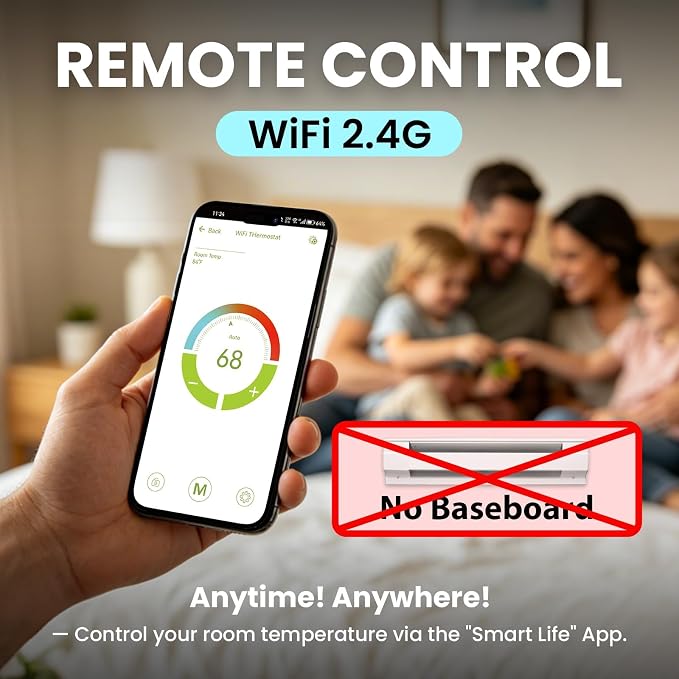 2PCS WiFi Thermostat for Electric Floor Heating Systems, Touchscreen LED Display - Image 3