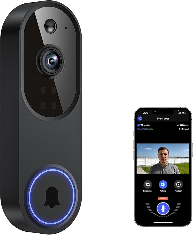 Guggre Doorbell Camera M52, Security Camera Outdoor/Indoor, 1080 HD by Guggre