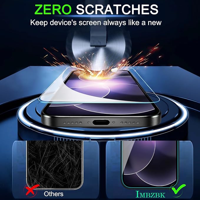 IMBZBK 3 Pack Screen Protector for iPhone 17e / iPhone 16e Accessories - Image 4