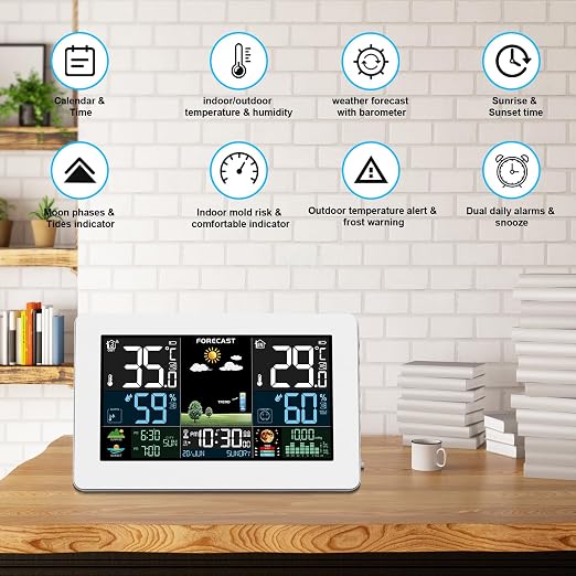 Weather Station Wireless Indoor Outdoor, Thermometer Wireless - Image 3