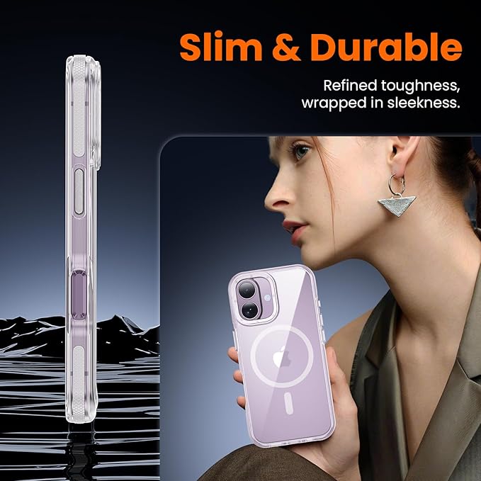 toushion 3 in 1 for iPhone 17 Case Clear Bumper, Fits MagSafe, Shockproof Guard - Image 6