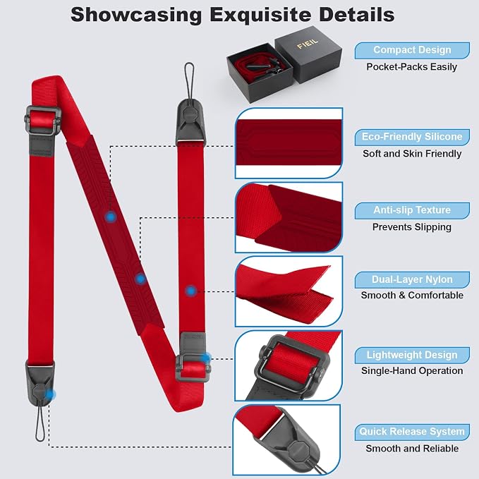FIEIL Adjustable Camera Strap, Universal Camera Strap - Image 2