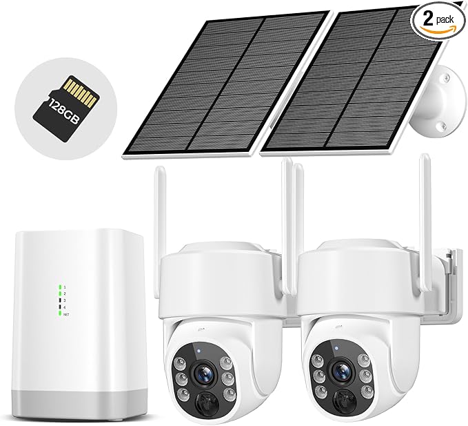 Security Cameras Wireless Outdoor 5G& 2.4G, No Subscription, 2 Cam-Kit by STARTWITHGianteye