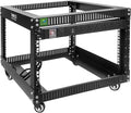 RIVECO 6U Server Rack with Wheels Open Frame Networking Rack+ PDU 8 Outlets Set by RIVECO