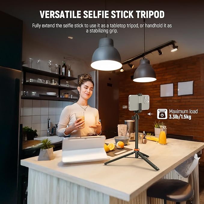 NEEWER Basics 59" Selfie Stick Tripod Compatible - Image 2