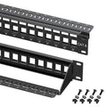 Cable Matters Rackmount or Wall Mount 1U 24 Port Keystone Patch Panel by CableMatters
