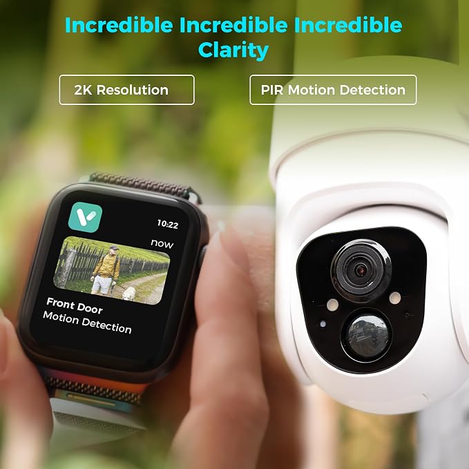 Vicohome 4CQ4 2K AI Solar Security Camera Wireless Outdoor, Battery Powered Cam - Image 11
