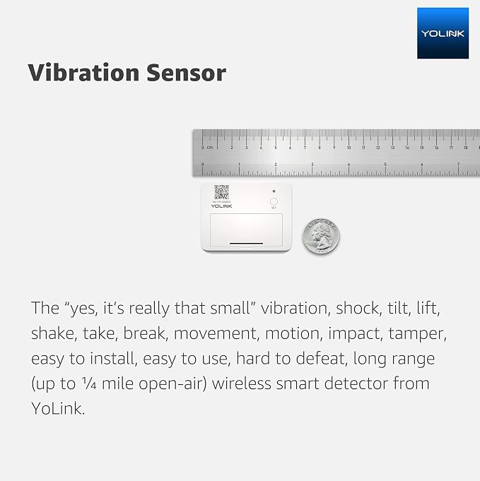 YoLink LoRa Smart Vibration Sensor; Smart Shock, Glass Break, Movement Detector - Image 8
