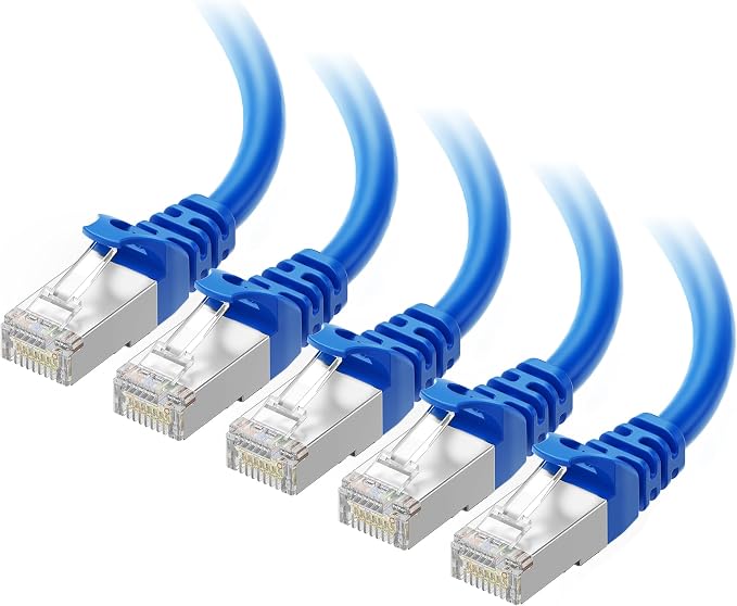 Cable Matters 10Gbps 5-Pack Snagless Shielded Cat 6A Ethernet Cable - 10ft by CableMatters