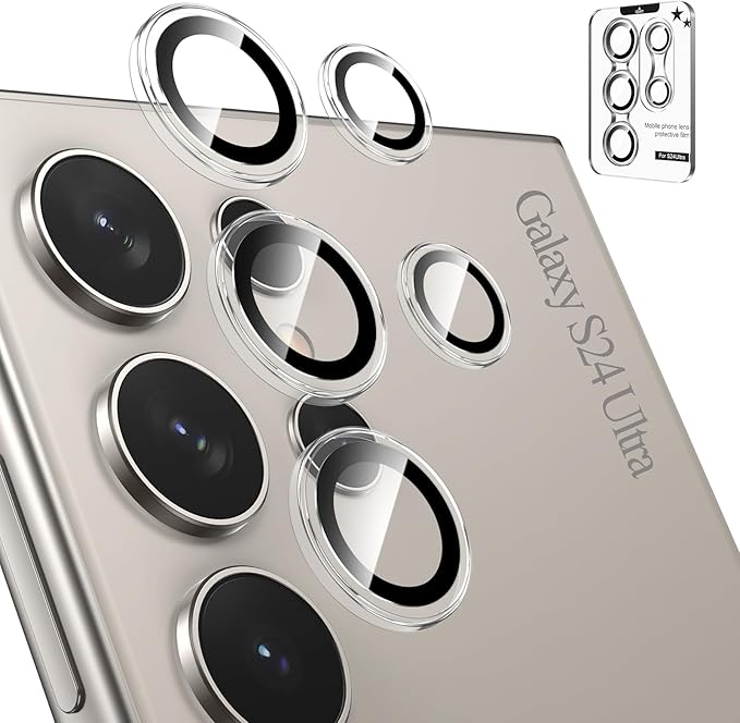 Tensea (3+2PCS for Samsung Galaxy S24 Ultra 5G Camera Lens Protector, 9H by Tensea