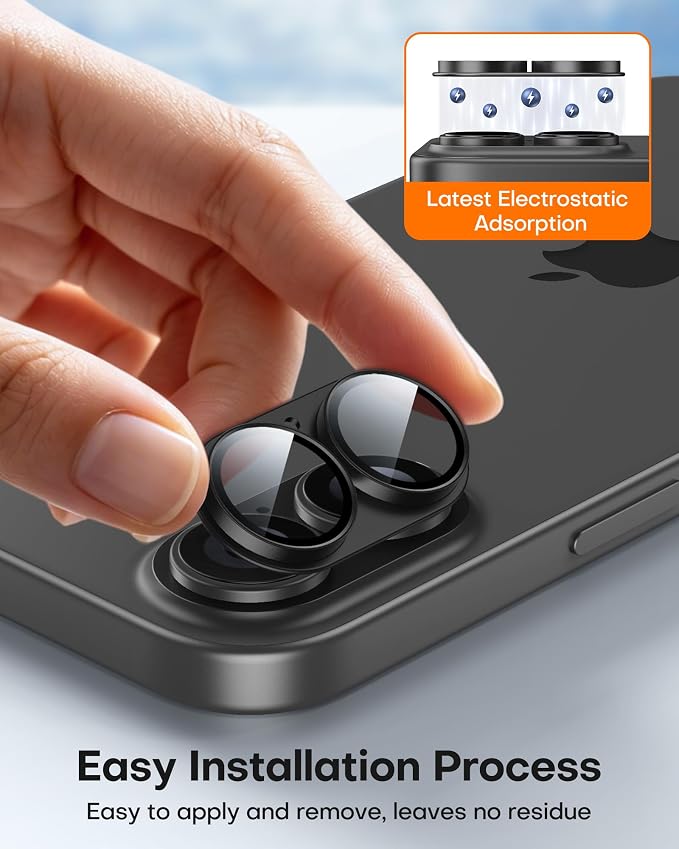 TAURI 2 Pack for iPhone 17 Camera Lens Protector, Full Coverage Military-Grade - Image 5