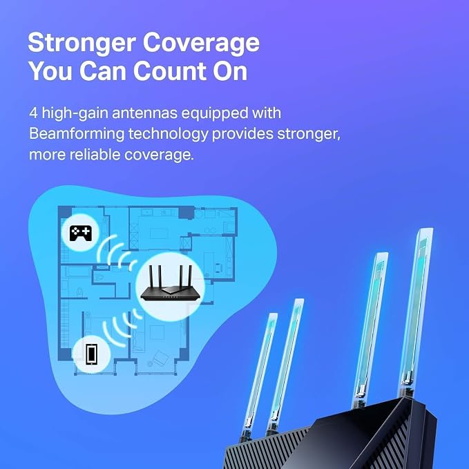 TP-Link AX1800 WiFi 6 Router – Dual Band Wireless Internet, Easy Mesh, Works - Image 7