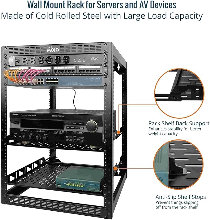 Tecmojo 16U Open Frame Network Rack - Image 3