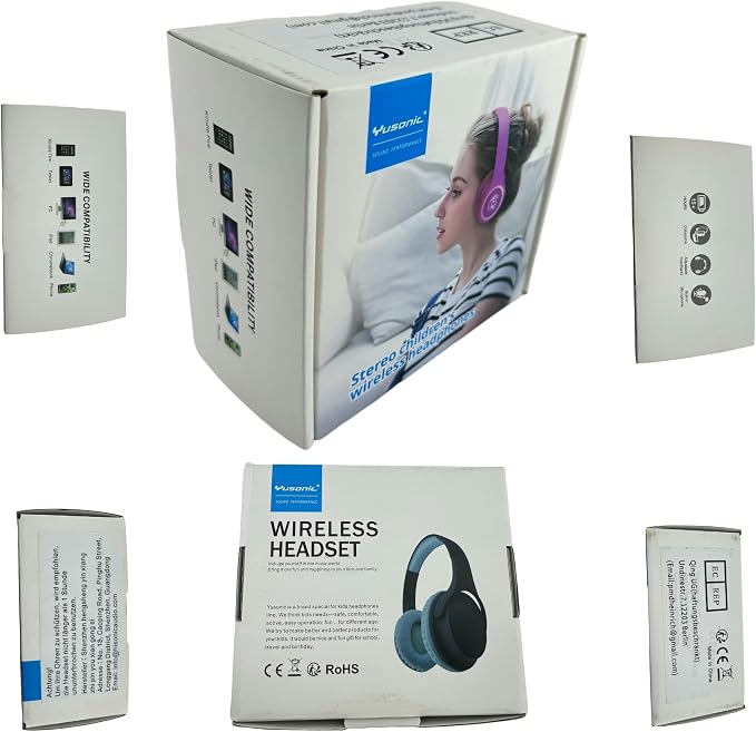 Kids Wireless Headphones, Over Ear Toddler Headphones Foldable - Image 2