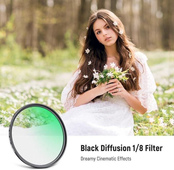 NEEWER 67mm Black Diffusion 1/8 Filter - Image 2