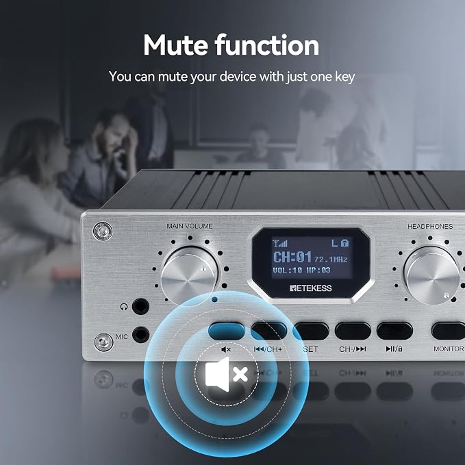 Retekess TT119 Assistive Listening System, Church Translation System, Mute - Image 4