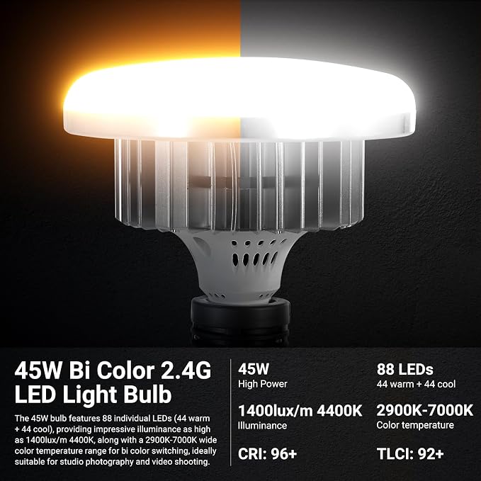 NEEWER 24"x24" 450W Equivalent Softbox Lighting Kit - Image 2