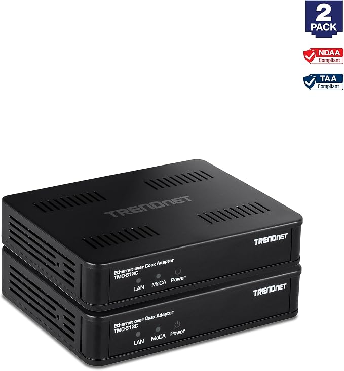 TRENDnet Ethernet Over Coax MoCa 2.5 Adapter, TMO-312C2K, Backward Compatible - Image 6