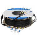 50M/165FT Outdoor Armored LC to LC Fiber Optic Cable, 4 Core OS2 Single Mode by Unknown
