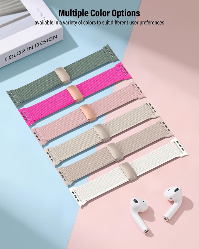 Stretchy Band Compatible with Apple Watch Bands 40mm 38mm 41mm 42mm 44mm 45mm - Image 8