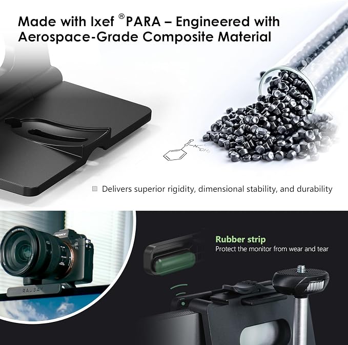 RAUBAY 【Upgraded】 Monitor Camera Mount Stand, Hanging Webcam Clamp - Image 2