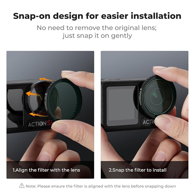 K&F CONCEPT Push in Fit Effect & ND & CPL Filter Set Compatible - Image 8