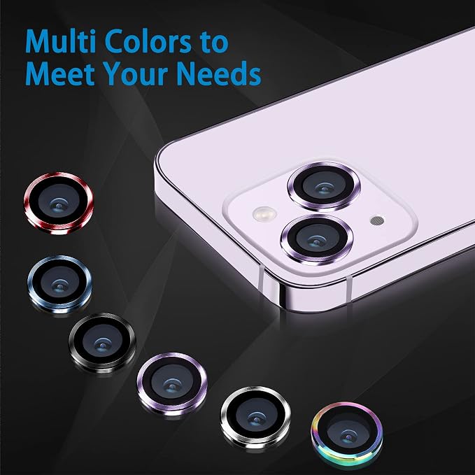 for iPhone 15 and 15 Plus Camera Lens Protector, Anti-Scratch Lens Cover 9H - Image 7