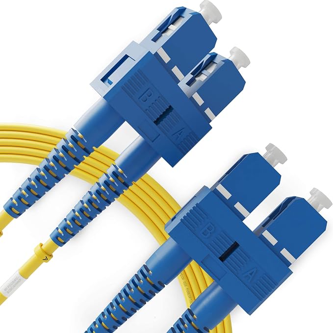 BEYONDTECH 1m SC to SC Fiber Patch Cable – UPC Single-Mode Duplex Fiber Optic by Beyondtech