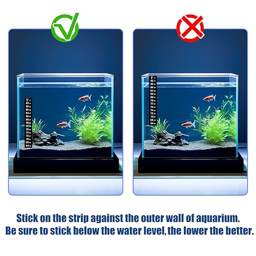 AQUANEAT 6 PCS Aquarium Thermometer Strips, Fish Tank Thermometer Sticker - Image 4
