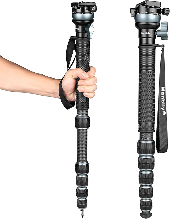 Manbily Camera Monopod with 360° Ball Bowl Head and 1/4inch Arca-Swiss Quick by Manbily