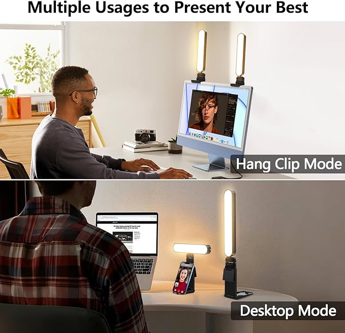 yAyusi Dual-lamp Video Conference Lighting, LED Streaming Light - Image 3
