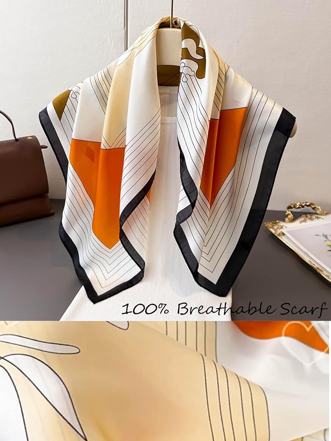 Silky Scarf for Women Lightweight Satin Bandanas Neck Hair Wrap For Sleeping - Image 3