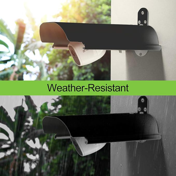2 Pack Universal Sun Rain Shade Camera Cover Shield, Protective Roof - Image 3