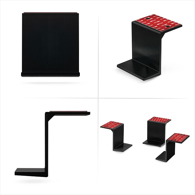 BRAINWAVZ 3” Under Desk Laptop & Device Holder Mount, Adhesive & Screw in - Image 8