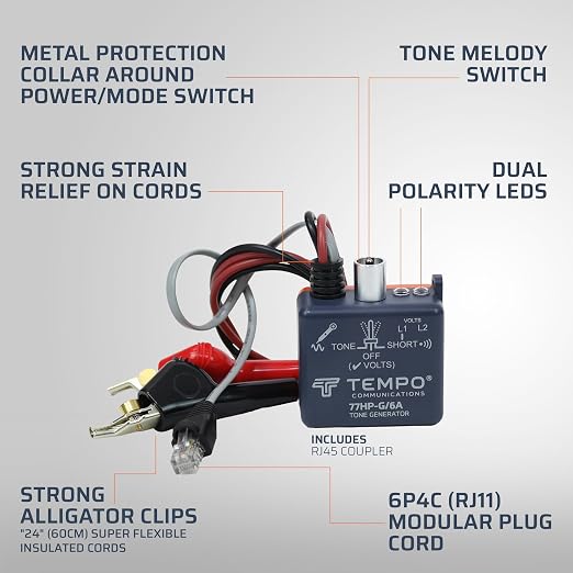 TEMPO Communications 701K-G Wire Tracer Electrical, Tone Generator and Probe Kit - Image 3