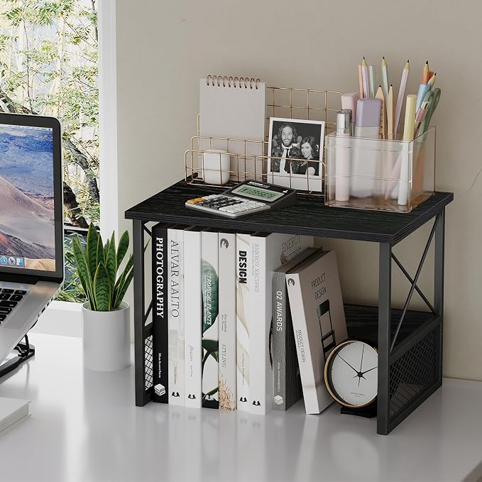 Printer Stand for Desk, Desktop Printer Stand Shelf Organzier for Home Office - Image 4