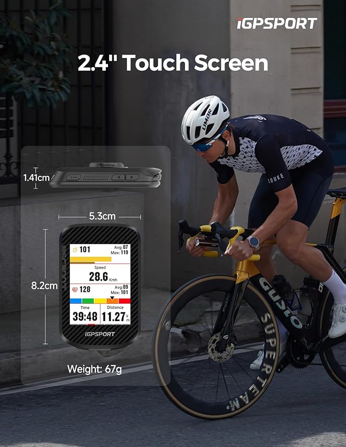 iGPSPORT BSC300T Wireless Bike Computer GPS, Touchscreen Offline MAP Navigation - Image 2
