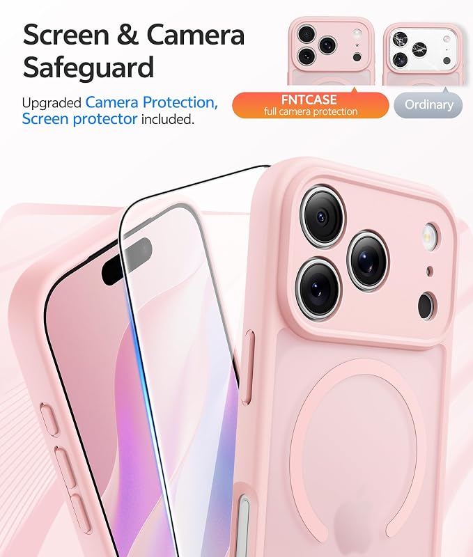 FNTCASE for iPhone 17 Pro Case: Translucent Matte Cases - Image 4