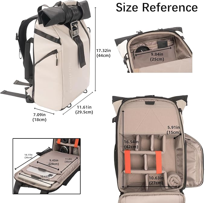 Besnfoto Camera Backpack, Waterproof Travel Camera Bag - Image 6