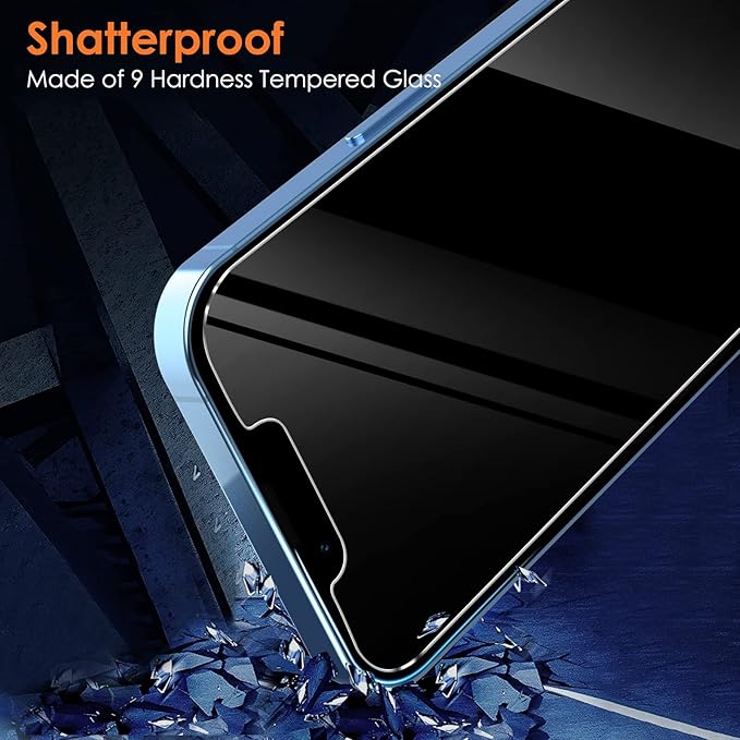 YMHML 3 Pack for iPhone 16e / 14/13 / 13 Pro Privacy Screen Protector, Anti Spy - Image 4