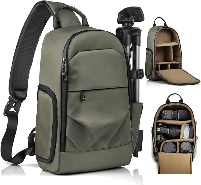 TAAOKA Camera Sling Bag, DSLR/SLR/Mirrorless Camera Backpack Case Shockproof by TAAOKA