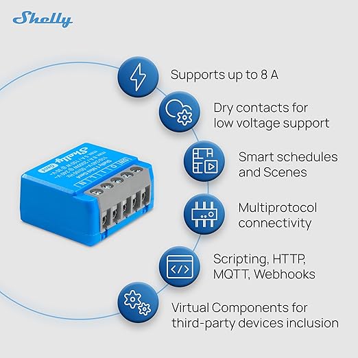 Shelly 1 Mini Gen4 | Wi-Fi, Zigbee & Matter Smart Relay Switch - Image 5