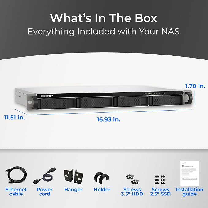 QNAP TS-433eU-US Compact 1U Short-Depth rackmount 2.5GbE NAS, Affordable Edge - Image 6