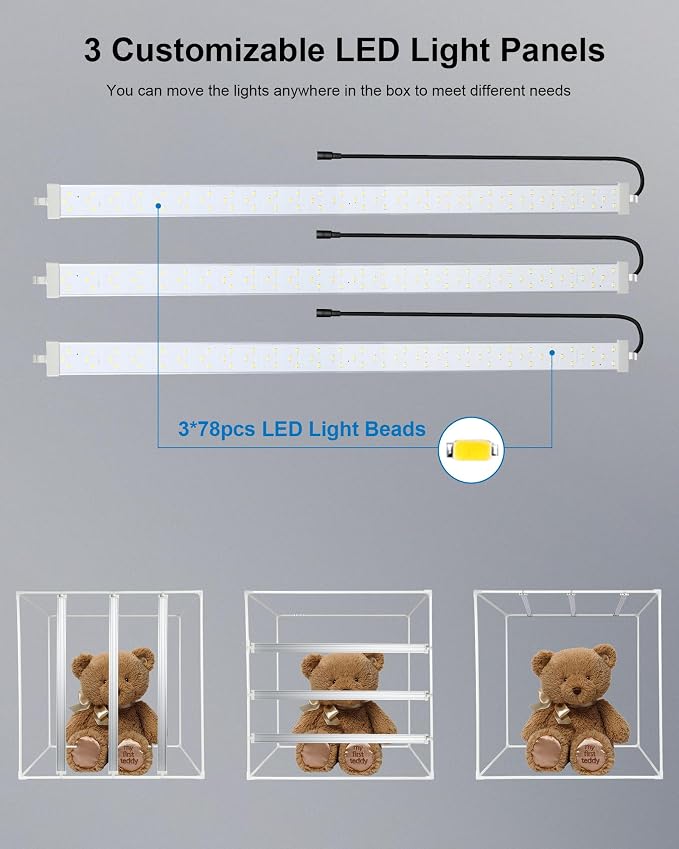 PULUZ 32"x32" Light Box Photography, Large Photo Light Box - Image 5