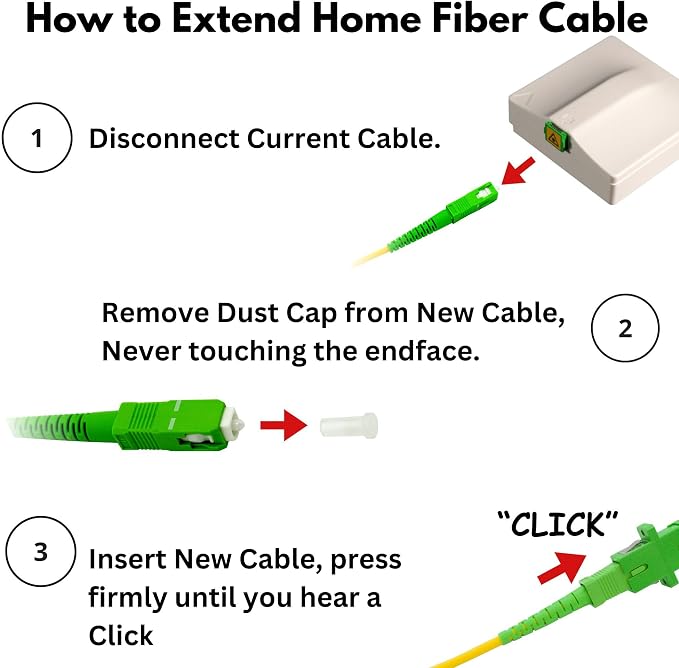 Fiber Optic Internet Cable - 80ft / 25M SC/APC to SC/APC Single Mode Fiber - Image 8